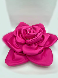 Cuscino In Raso A Forma Di Rosa e Peonia