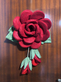 Fuori Porta/Centro Tavola Rosa in Pannolenci