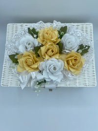 Porta Oggetti con Fiori in Pannolenci Effetto Essiccato