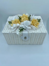 Porta Oggetti con Fiori in Pannolenci Effetto Essiccato