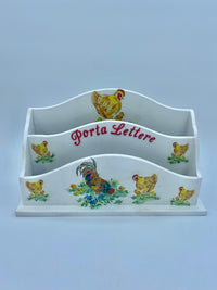 Porta Lettere Legno Decoupage
