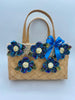 Borse in Vimini con Fiori in Stoffa