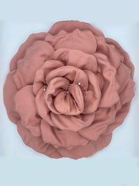 Cuscino In Raso A Forma Di Rosa e Peonia