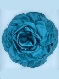 Cuscino In Raso A Forma Di Rosa e Peonia