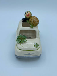 Fiat 500 con Decorazioni in Porcellana Fredda e Luce LED