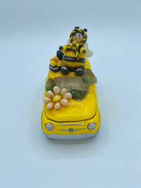 Fiat 500 con Decorazioni in Porcellana Fredda e Luce LED