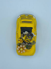 Fiat 500 con Decorazioni in Porcellana Fredda e Luce LED