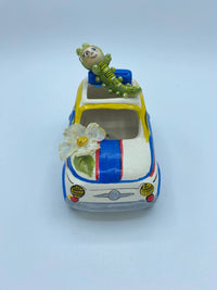 Fiat 500 con Decorazioni in Porcellana Fredda e Luce LED
