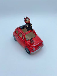 Fiat 500 con Decorazioni in Porcellana Fredda e Luce LED