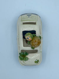 Fiat 500 con Decorazioni in Porcellana Fredda e Luce LED