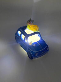 Fiat 500 con Decorazioni in Porcellana Fredda e Luce LED