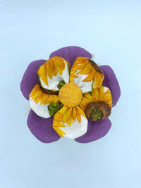 Barattolo con Copritappo Floreale fatto a mano