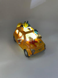 Fiat 500 con Decorazioni in Porcellana Fredda e Luce LED