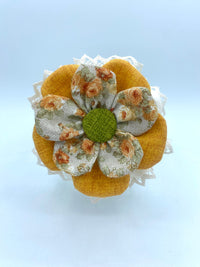 Barattolo con Copritappo Floreale fatto a mano