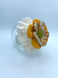 Barattolo con Copritappo Floreale fatto a mano