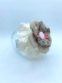 Barattolo con Copritappo Floreale fatto a mano