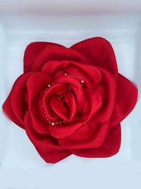 Cuscino In Raso A Forma Di Rosa e Peonia
