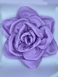 Cuscino In Raso A Forma Di Rosa e Peonia