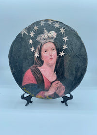 Disco Di Tronco Découpage Madonna