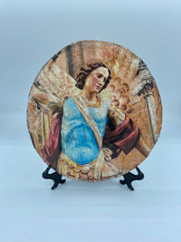 Disco Di Tronco Découpage Madonna