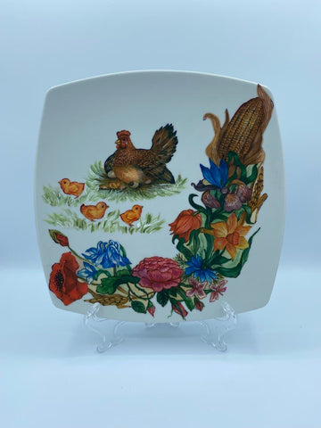 Piatto Découpage Gallina E Pulcini