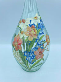 Bottiglia Découpage Fiori Primaverili